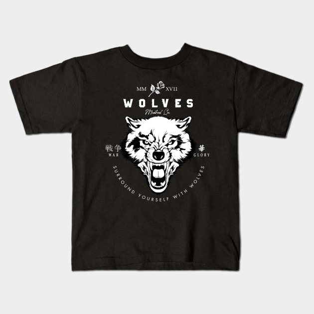 wolves Kids T-Shirt by janvimar